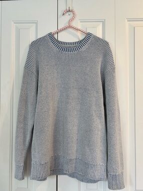 Men’s Blue Knit Crewneck Sweater | Size M